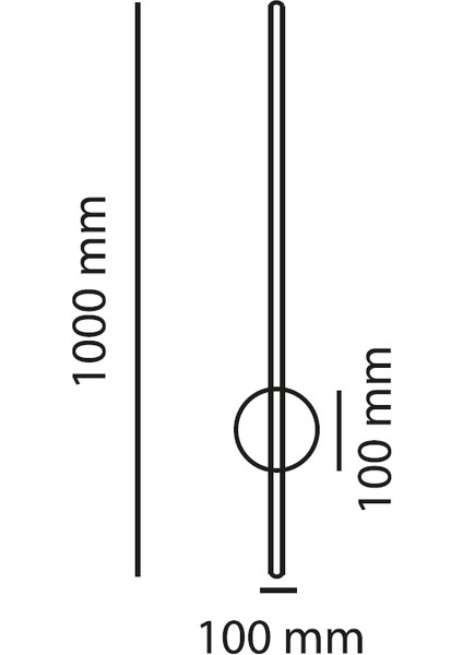 Led Projem Dekoratif Modern LED Aplik 100CM Günışığı