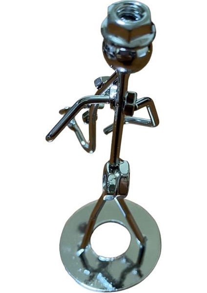 Saksafon Çalan Metal Adam Süs Biblo