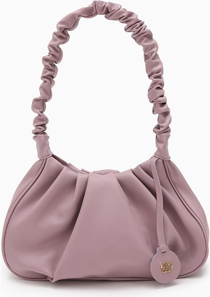Lila Büzgülü Kol Çantası