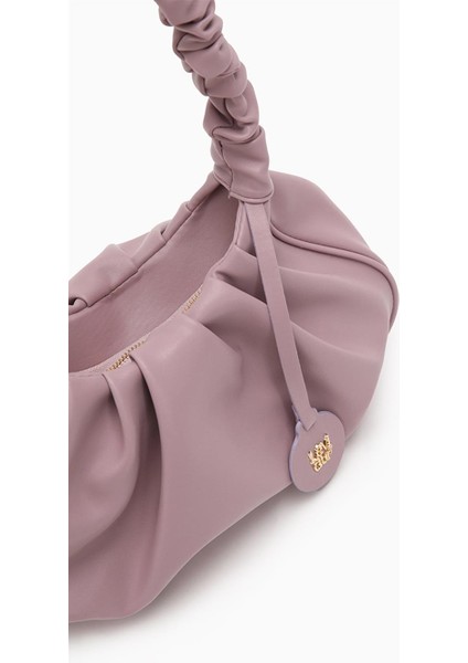 Lila Büzgülü Kol Çantası fiyatları