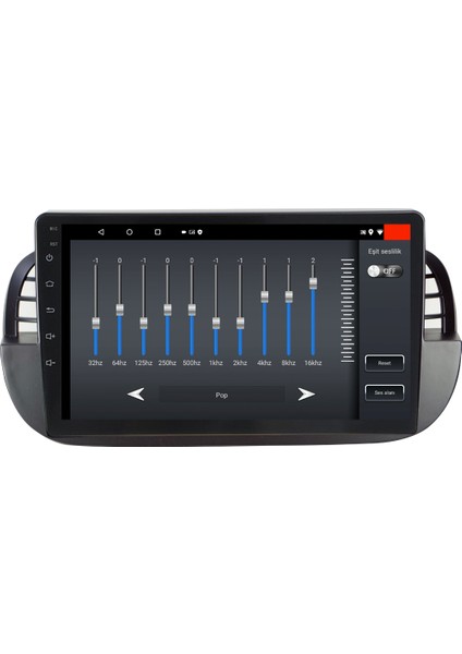 Fiat 500 Android Multimedya Carplay Navigasyon Ekran - 8gb RAM+128 GB HDD - Myway