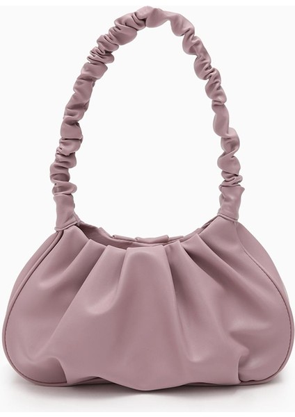 Lila Büzgülü Kol Çantası fırsatları