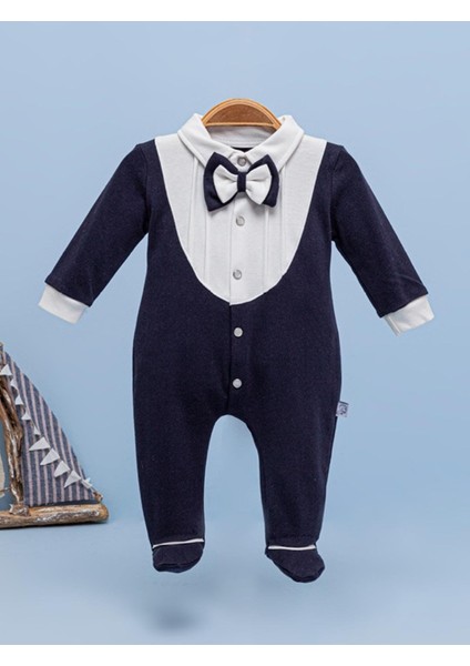 Miniborn Erkek Bebek Lacivert Smokin Tulum