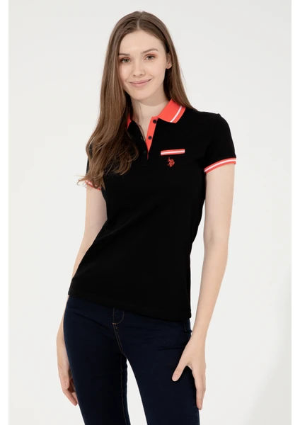 U.S. Polo Assn. Kadın Siyah T-Shirt 50271591-VR046