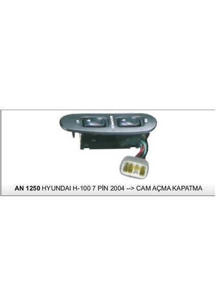Cam Kaldırma Anahtarı Sağ Hyundaı H100 7 Pin 2004 Sonrası 93690-73050 Dodo AN1250