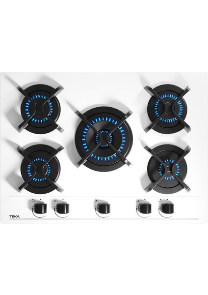- Gbc 75030 Kbc Wh - Ankastre Exactflame Teknolojili Kristal Wok Gözlü Cam Gazlı Ocak - Döküm Izgara - Beyaz - 70 cm - 112580053