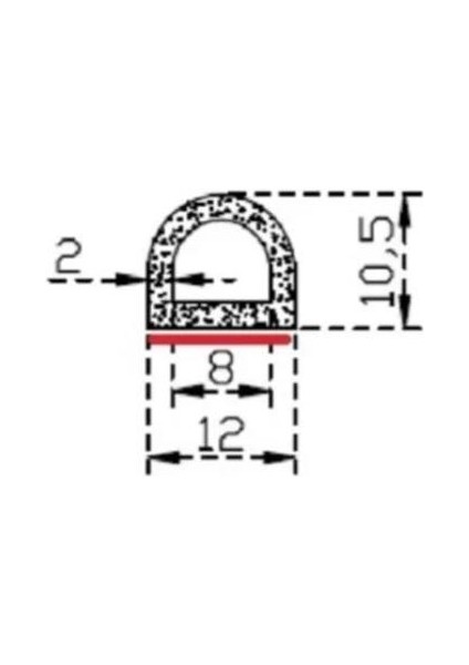 Bantlı Kapı Fitili D Sünger Fitil 1 No Fitil 1 Metre 10 MM x 12 MM