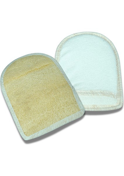 Doğal Bitki Lifi - Kabak Lifi - Banyo - Duş - Organik Lif - Büyük Boy - Eldivenli - Peeling Lifi