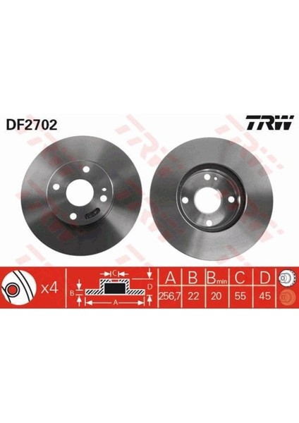 Mazda 323 Ön Fren Diski 1989-2003 / Mx-3 1991-1998 / Mx-5 93-05