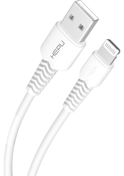 HP-424 Mild USB - Iph Lightning Qc3.0 3.1A Şarj Kablosu 30CM Beyaz