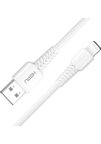 HP-424 Mild USB - Iph Lightning Qc3.0 3.1A Şarj Kablosu 30CM Beyaz