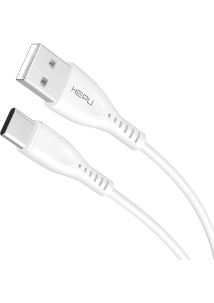 HP-418 Venus USB - Type-C Qc3.0 3.1A Şarj Kablosu 1mt Beyaz