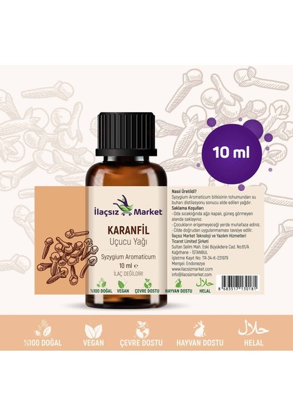 Ilaçsız Market Karanfil Tomurcuk Yağı / 10 ml