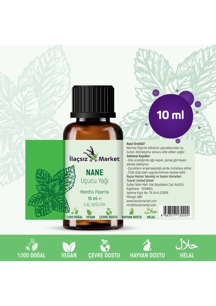 Ilaçsız Market Nane Yağı 10 ml