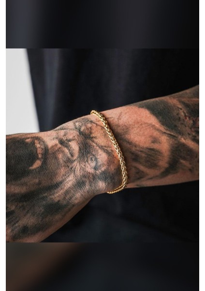 Unisex Angelus Kararmaz Gold Çelik Bileklik