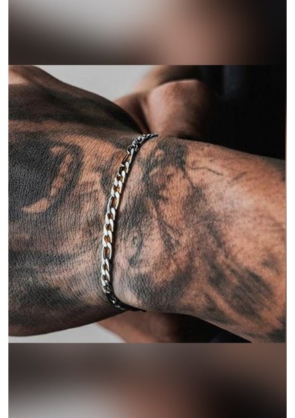 2'li Angelus ve Figaro Zinciri Kararmaz Unisex Gümüş Çelik Bileklik fırsatları