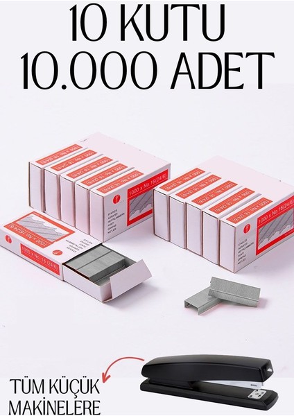 10 Kutu 10.000 Adet Küçük Zımba Teli fiyatları