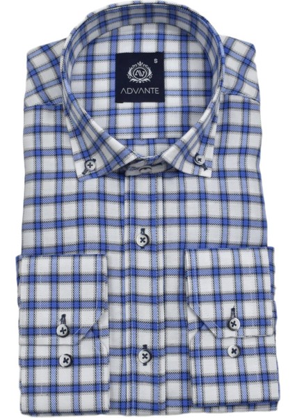 Erkek Ekose Klasik Uzun Kol Gömlek Oxford BGL-ST02989 fırsatları