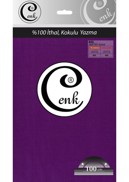 Cenk Düz Renk 100 cm Poşetli Yazma - 0301 - 622-AMETIST -94