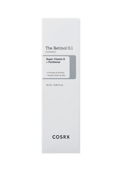 Cosrx -The Retinol 0.1 Cream Super Vitamin E + Panthenol 20 ml