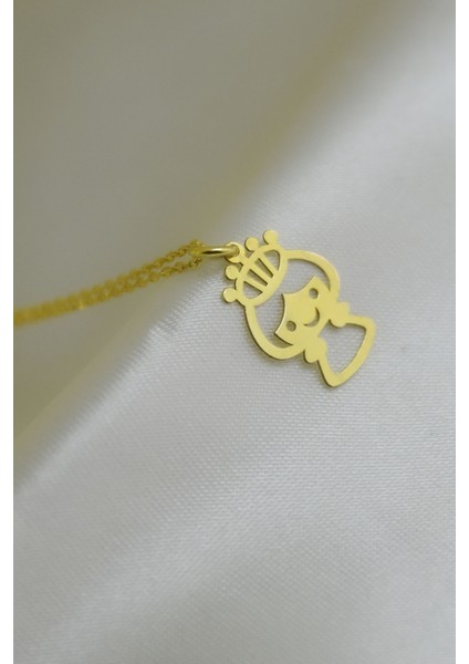 925 Ayar Gümüş Altın Kaplama Prenses Kolye fiyatları