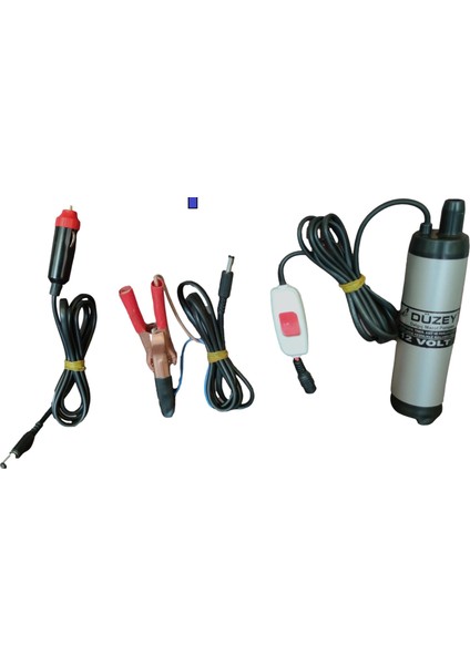 12 Volt Mini (Küçük) Çakmaklık ve Akü Maşalı Dalgıç Mazot Aktarma (Sıvı Transfer) Pompası (Su,süt,yağ)