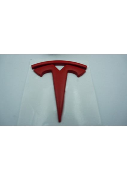 Tuning Tesla Model 3 S X Y Logo Ön Kaput Kırmızı Rozet Amblem