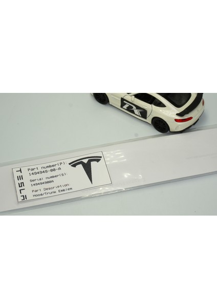Tuning Tesla Model 3 S X Y Logo Ön Kaput Kırmızı Rozet Amblem