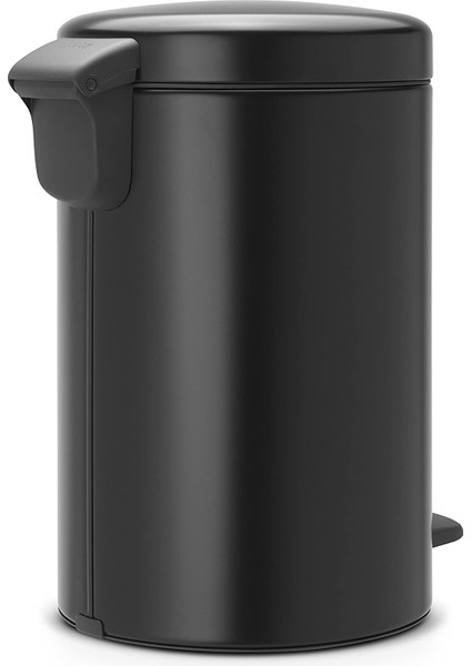 Evrekala Çöp Kutusu 12 lt Brabantia Pedallı Bin Mat Black