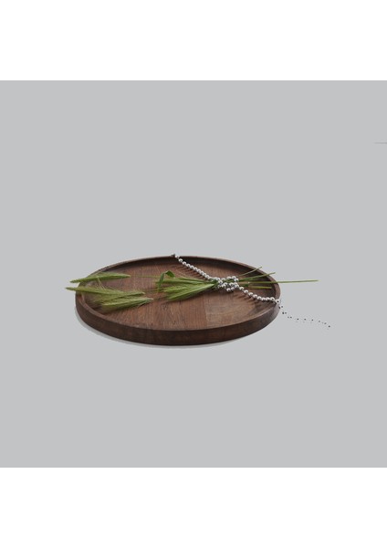 Yuvarlak 28cm Ahşap Servis Tepsisi
