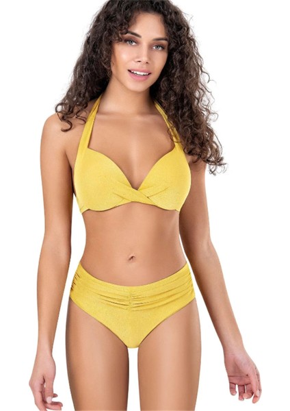 Kadın Ön Büzgü Detaylı Kahverengi Bikini Altı fiyatları