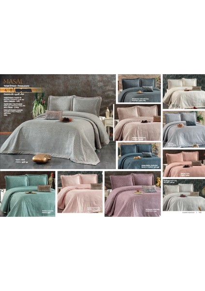 Masal Yatak Örtüsü Çift Kişilik Turkuaz