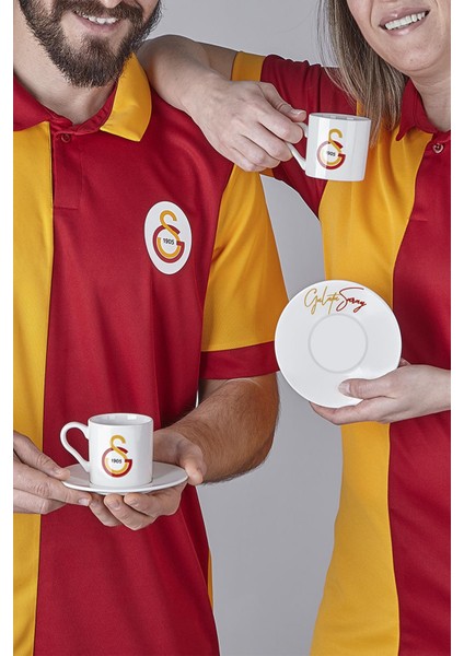 N3476 Galatasaray Lisanslı El Yazılı 2'Li Kahve Fincan Takımı