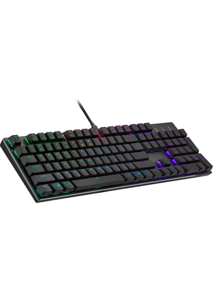 CoolerMaster SK652 RGB Red Switch Düşük Profil Mekanik İngilizce Oyuncu Klavyesi