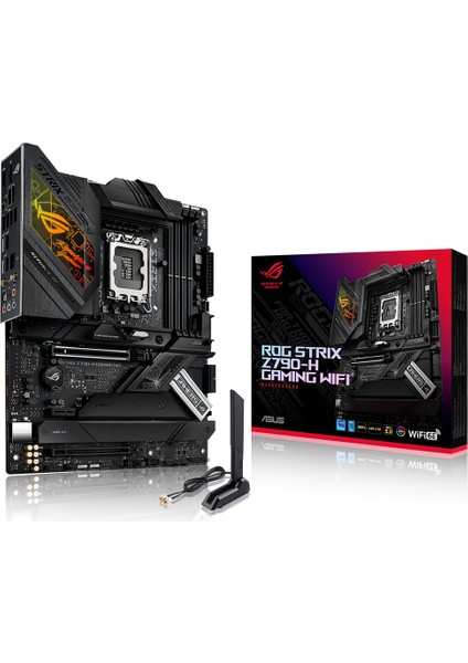 ROG STRIX Z790-H GAMING WIFI Intel Z790 LGA1700 DDR5 7800 DP HDMI 4x M2 USB3.2 WiFi 6E + BT AURA RGB 2.5Gbit LAN ATX (ROG STRIX Z790-H GAMING WIFI) Anakart