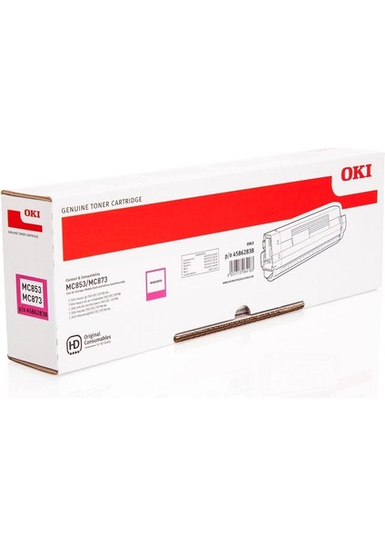 Okı 45862838 Kırmızı Toner / MC853/ MC873/ MC883 7.300 Sayfa