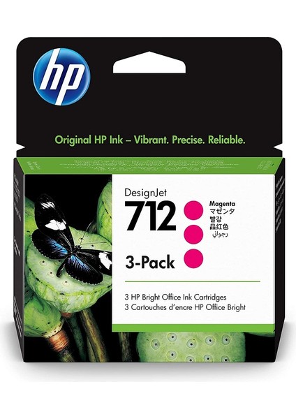 Hp 3ED78A (712) Orjinal Kırmızı Geniş Format Mürekkep Kartuş