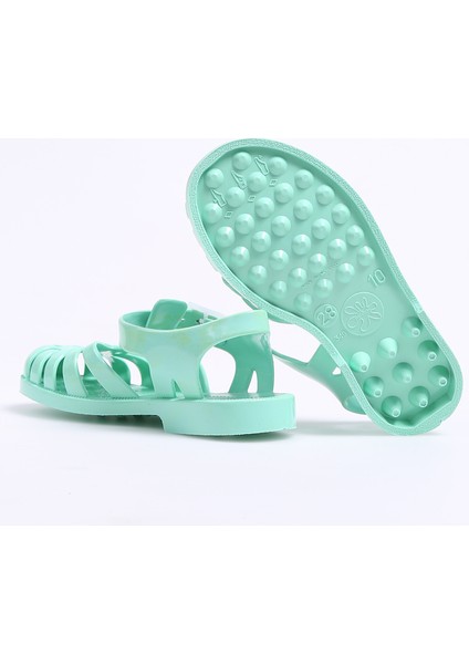 Yeşil Kız Çocuk Sandalet Sun 201 -P -Vert Tendre