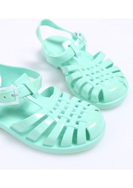 Yeşil Kız Çocuk Sandalet Sun 201 -P -Vert Tendre