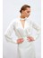 Drape Detaylı Bodysuit Bluz - Ekru 1