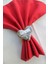 6 Adet Gümüş Love Kalp Metal Peçete Halkası - Napkin Ring 1