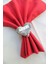 6 Adet Gümüş Love Kalp Metal Peçete Halkası - Napkin Ring 2