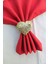 6 Adet Gold Aşk ile... Yazılı Kalp Metal Peçete Halkası - Napkin Ring 2