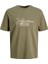 Sıfır Yaka Standart Kalıp Haki Erkek T-Shirt 12235487 3