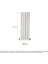 1200 x 395 mm Lilac Dikey Beyaz Alüminyum Radyatör Standart Bağlantı 2