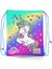 Kids Lavanta Su Yeşili Unicorn Desenli Ipli Büzgülü Sırt Çantası 22429 1