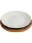 Döküm Yuvarlak Servis Tabağı Ve Kayın Servis Ahşabı. Çap(Ø)21cm Sable Mat Siyah 1