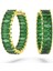 5658651 Swarovski Küpe Matrix:pe Hoop Baguette Earrings Green Gre/gos 1