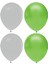 Gri ve Açık Yeşil Renk Karışık Lateks Pastel BALON50 Adet + Balon Pompası Hediye 1