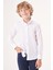Regular Fit Yaka Düğmeli Beyaz Erkek Çocuk Gömlek GM23Y231162_D01 1